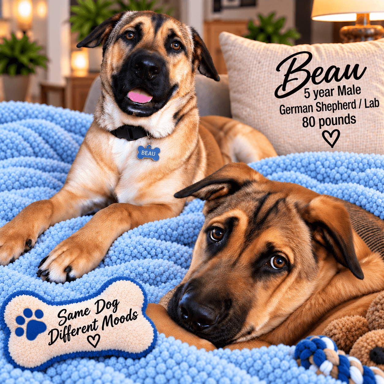 BEAU – 5 YEAR MALE GERMAN SHEPHERD/LAB MIX